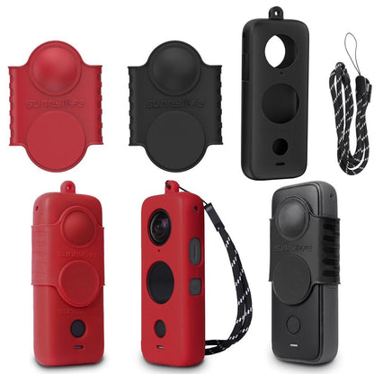 Silicone Protective Case With Lanyard For Insta360 One X2-1915197991027871745