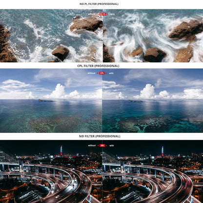 Drone Filter Set For Dji Mini 3 - Aluminum Alloy Nd 16 / 64 / 128 / 256-1915197958824005637