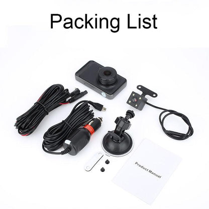 1080P Hd Dual-Lens Driving Recorder With Motion Detection - 3 Inch-1915197775579058182