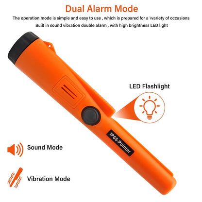 Waterproof Handheld Metal Detector With Positioning Stick - Ip68-1969996433495035907