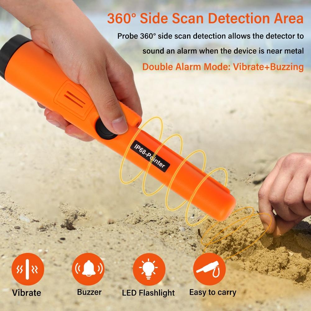 Waterproof Handheld Metal Detector With Positioning Stick - Ip68-1969996433495035910