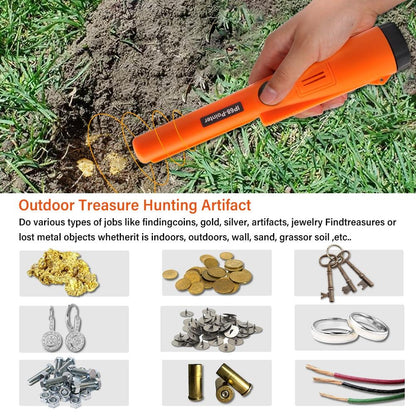 Waterproof Handheld Metal Detector With Positioning Stick - Ip68-1969996433495035912