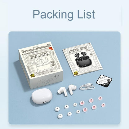 White Dual Noise Canceling Bluetooth Headphones With Anc & Enc Call-1915196853012533254