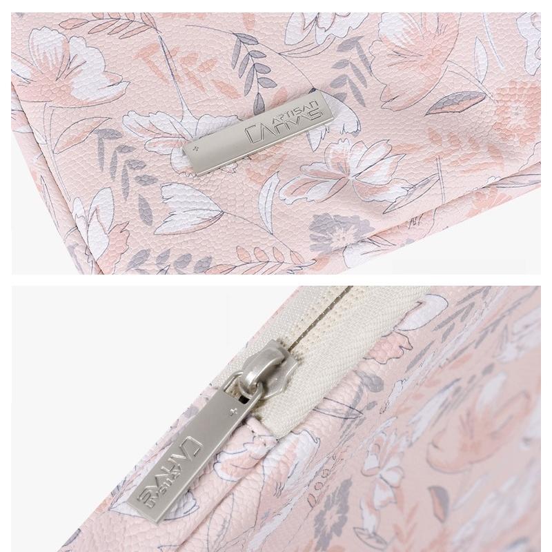 14 Inch Light Pink Laptop Sleeve With Telescoping Handle-1915196654391267332