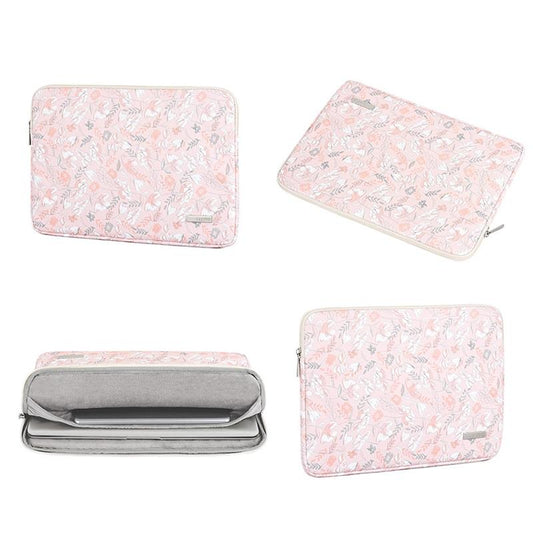 Waterproof 14 Laptop Liner Bag In Light Pink Pu Leather-1915196655280459777