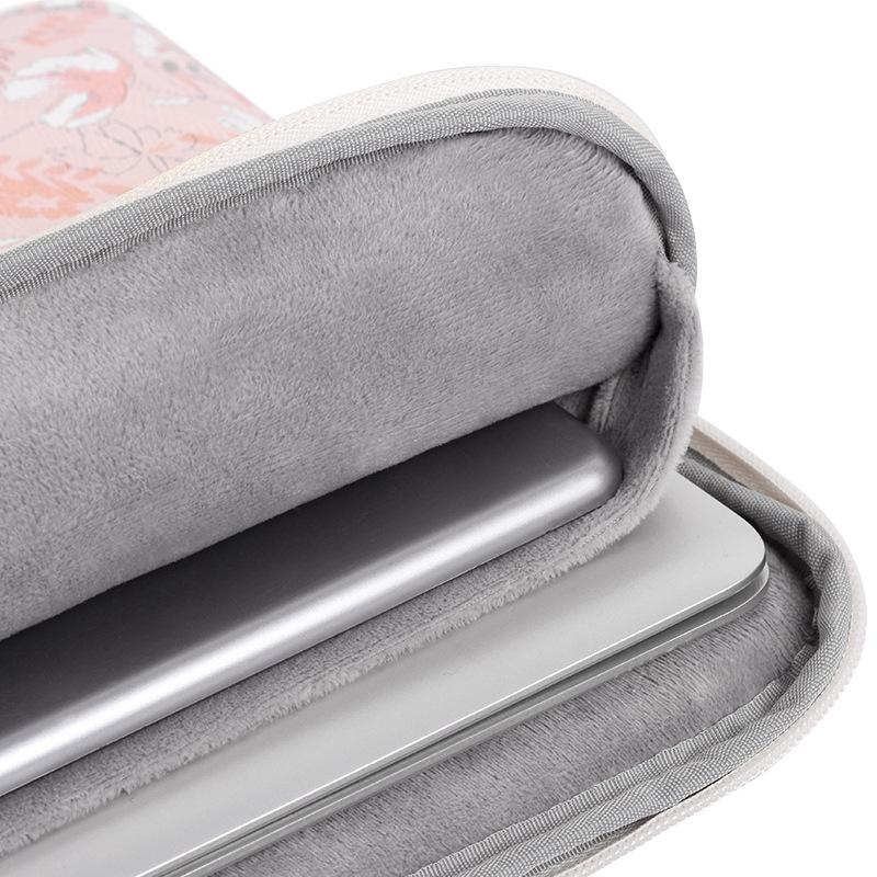 Waterproof 14 Laptop Liner Bag In Light Pink Pu Leather-1915196655280459779