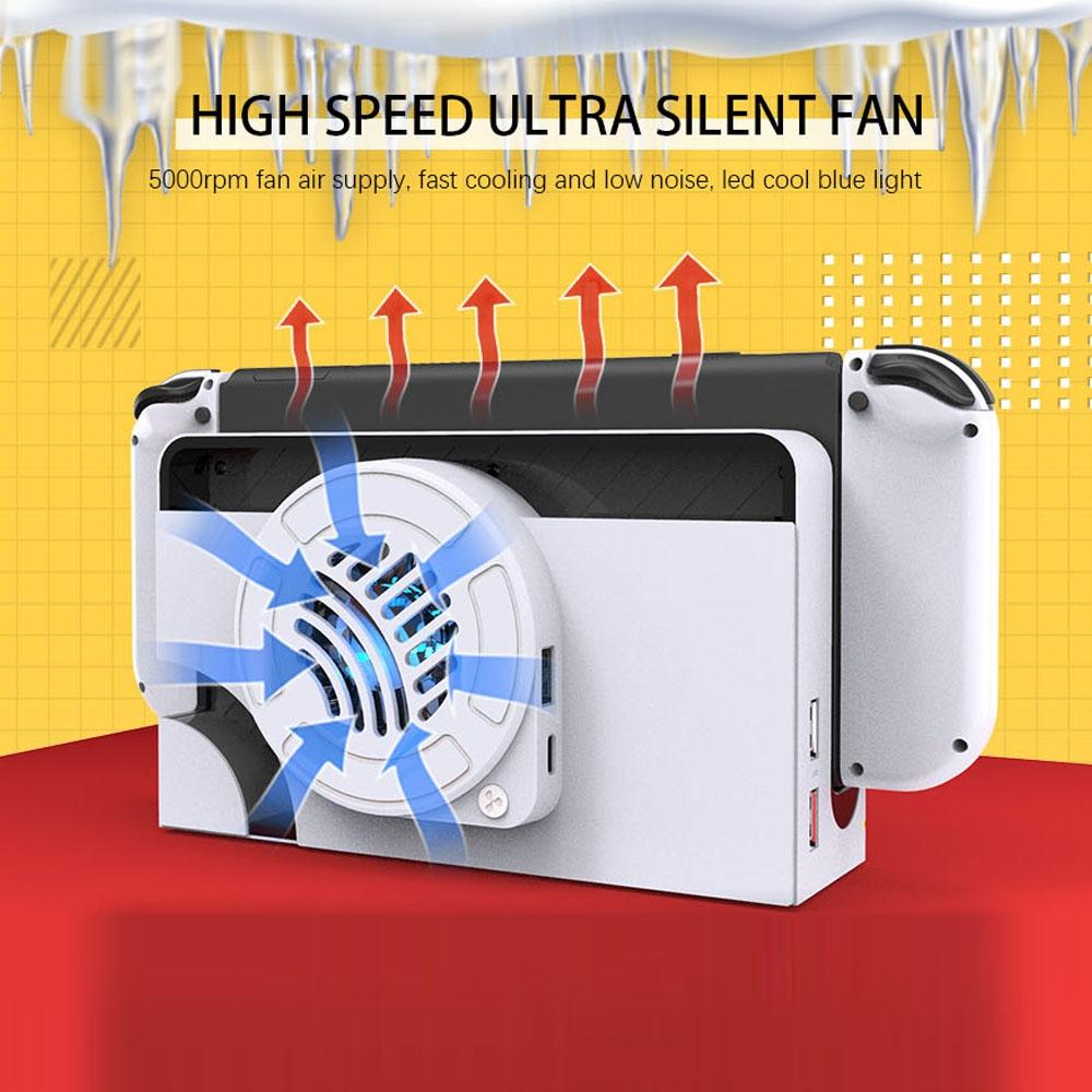 Oled Cooling Fan With Storage Base For Switch-1922443394349666307