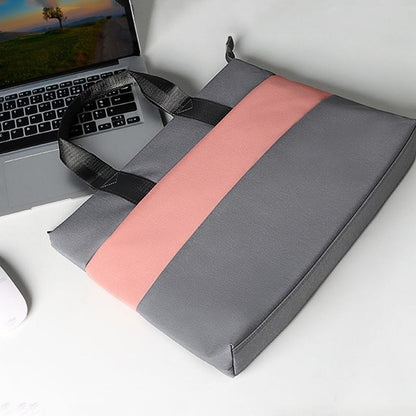 Universal Portable Laptop Liner Bag - Pink / Gray - 14.1-15.4 Inches-1915196897484738561