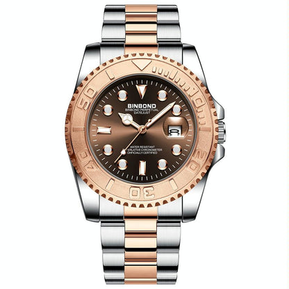 Rose Gold Luminous Quartz Sports Watch - 30M Waterproof-1915198261484982272