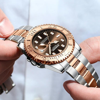 Rose Gold Luminous Quartz Sports Watch - 30M Waterproof-1915198261484982274