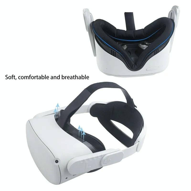 Anti-Sweat Eye Mask For Meta Quest 2 Vr Headset - Black-1969996406357889027