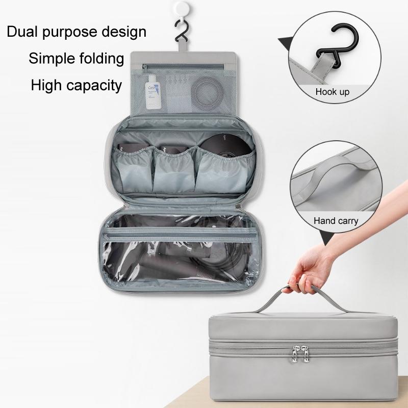 Multifunctional Leather Storage Bag For Dyson Airwrap - Grey-1915196915725766660