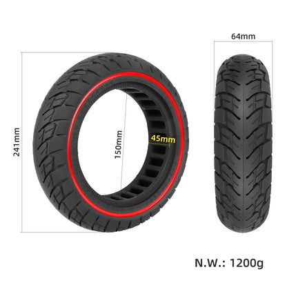 Ninebot Max G30 Scooter Tire - 10X2.5 Inch Solid Rubber Red Line-1964932354044727299