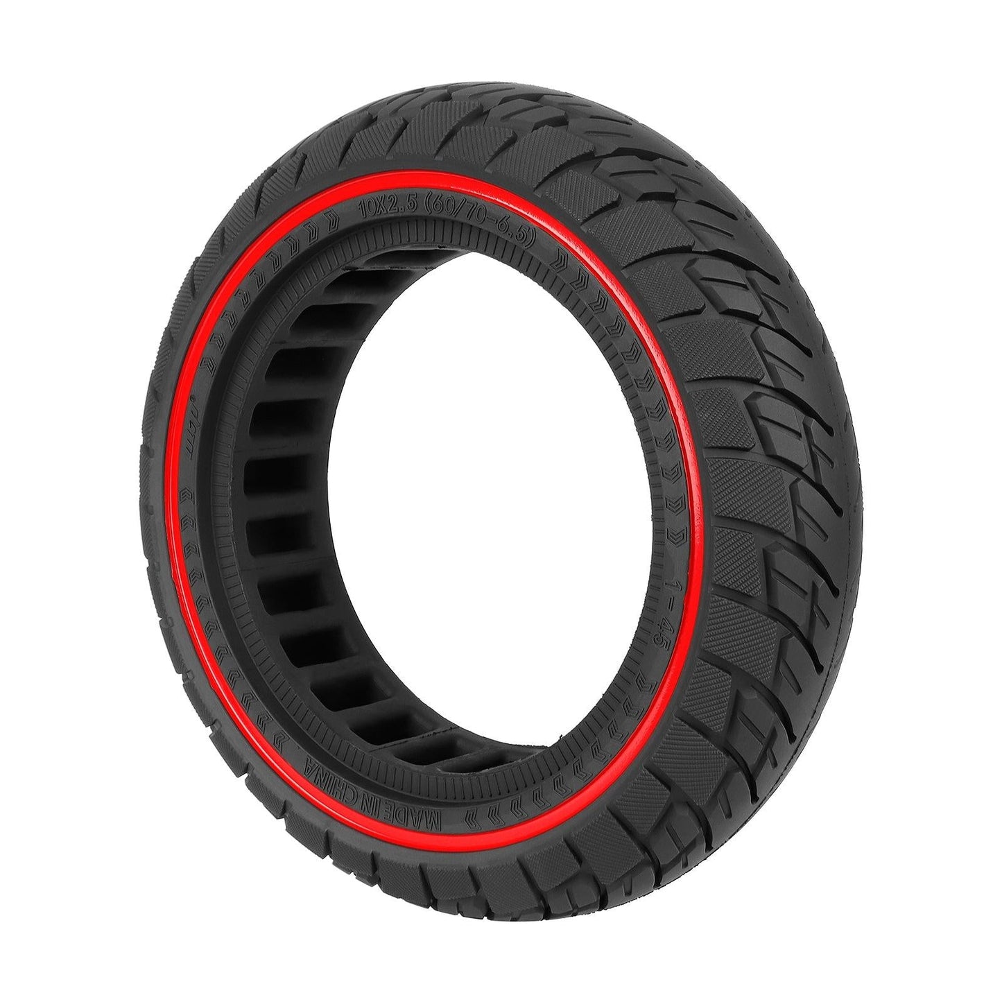 Ninebot Max G30 Scooter Tire - 10X2.5 Inch Solid Rubber Red Line-1964932354044727301