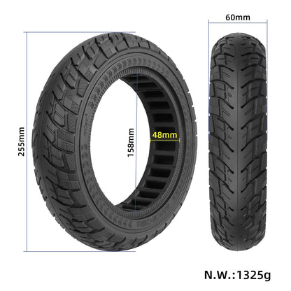 Ninebot Max G30 Scooter Tire - 10X2.5 Inch Solid Rubber Black-1964932298738634753