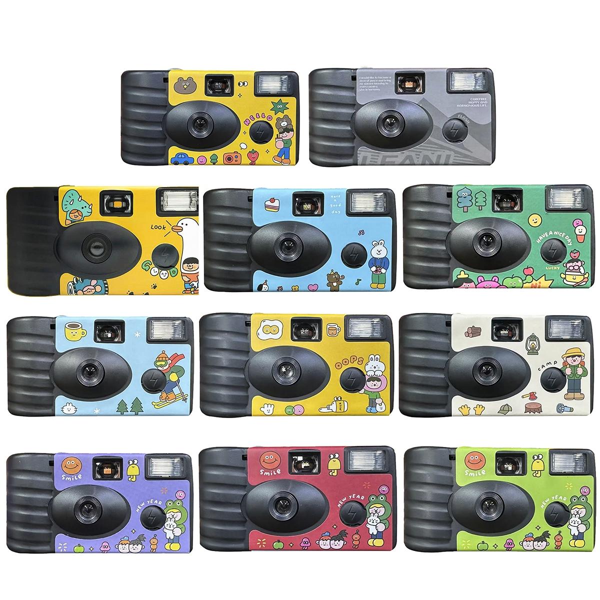 27 Retro Film Camera Stickers - Waterproof Holiday-Themed Cartoon Decor-1915197425069461505