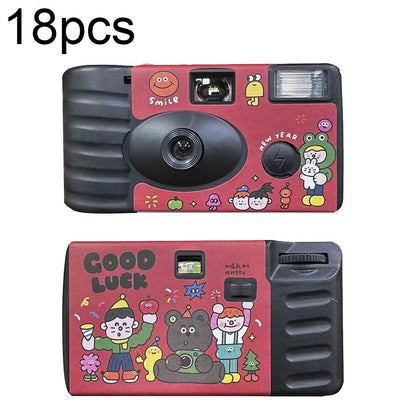 18 Retro Film Camera Stickers - Good Luck Design - Waterproof-1915198366837510144