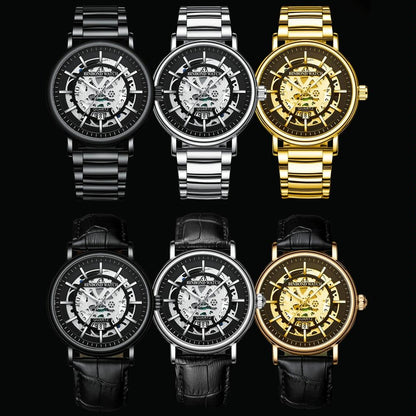 Waterproof Luminous Quartz Watch - Multifunctional Gold-Black-Gold-1915197974863024129