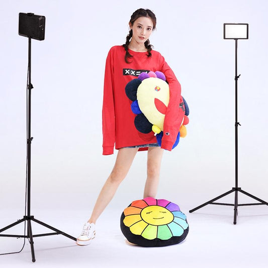 8 Three-Colour Photography Flat-Panel Live Fill Light - 0.5M Bracket & Bluetooth Remote-1915197620758908929