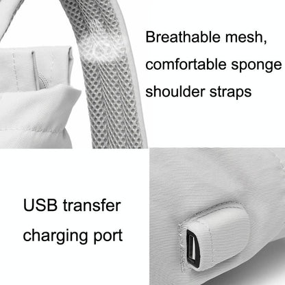 Medium Gray Waterproof Usb Laptop Backpack-1915198308876423170