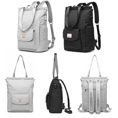 Waterproof Usb Laptop Backpack - Gray Large-1915197977190862849