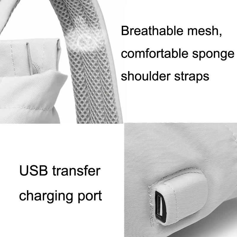 Waterproof Usb Laptop Backpack - Gray Large-1915197977190862850