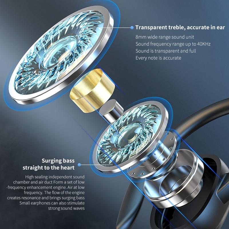 Wireless Stereo Earphones With Charging Case - Black-1915196952421732353