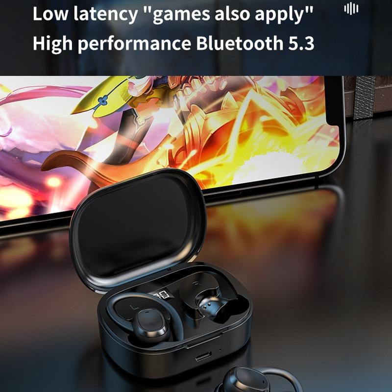 Wireless Stereo Earphones With Charging Case - Black-1915196952421732355