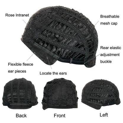 Women Short Curly Silk Wig - Light Gold-1915197691219021828