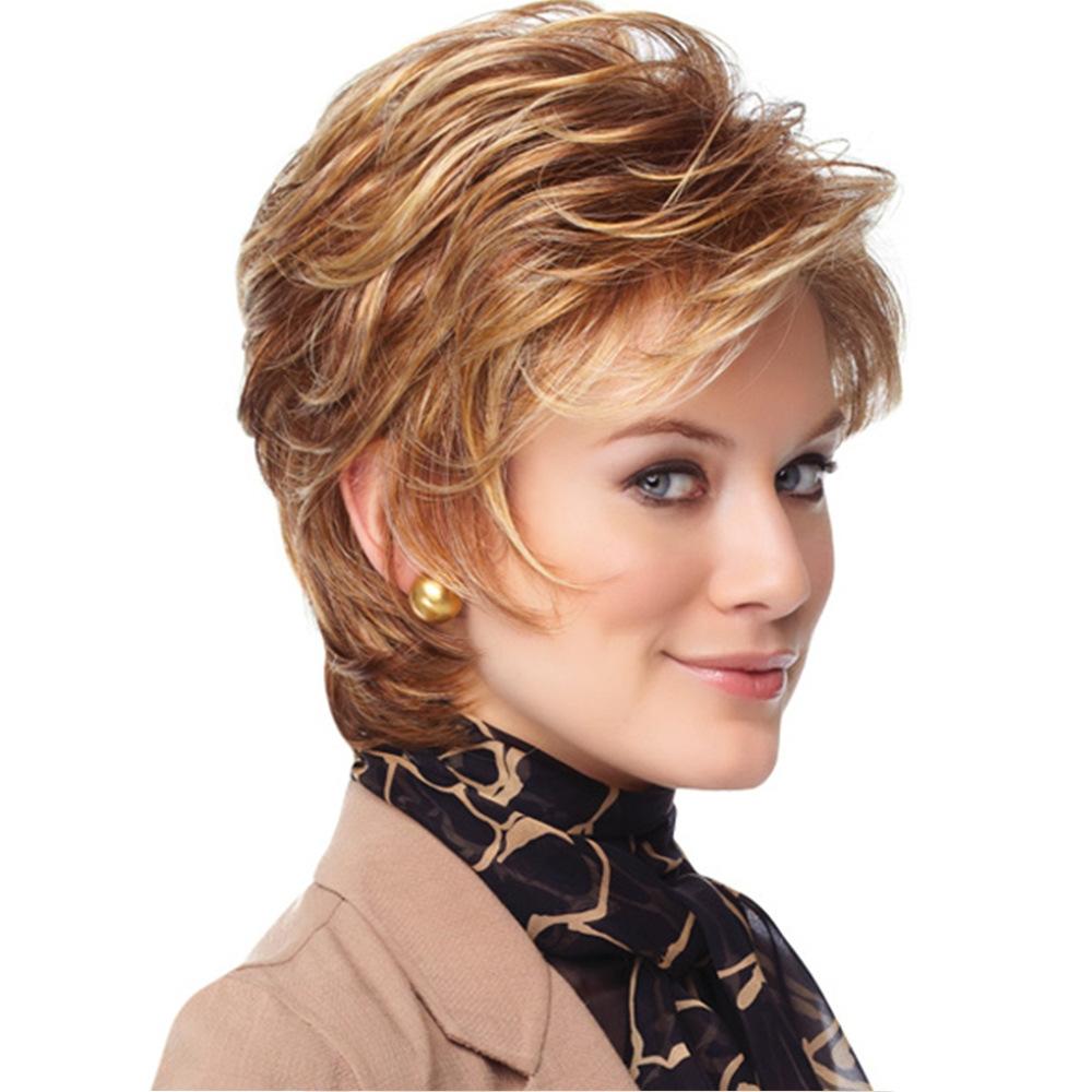 Silk Short Curly Wig - High Temp / Gold-1915196936495960064