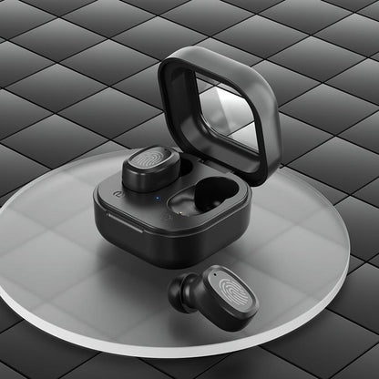 Black Wireless Earphones With Charging Case-1915198279411437568