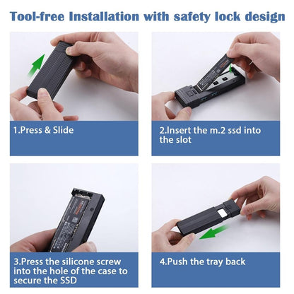 Multi-Functional M.2 Ssd Enclosure With Usb Hub-1915196945354330118