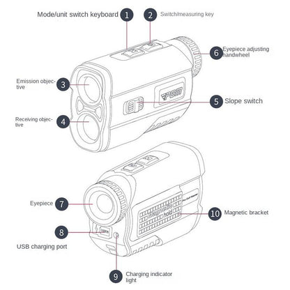 Waterproof Golf Laser Distance Meter Telescope - 600M-1915197128834158599