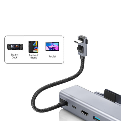 6-In-1 Docking Station For Steam Deck With Hdmi Rj45 Usb 3.0 Usb-C Pd 100W-1969996422308827138
