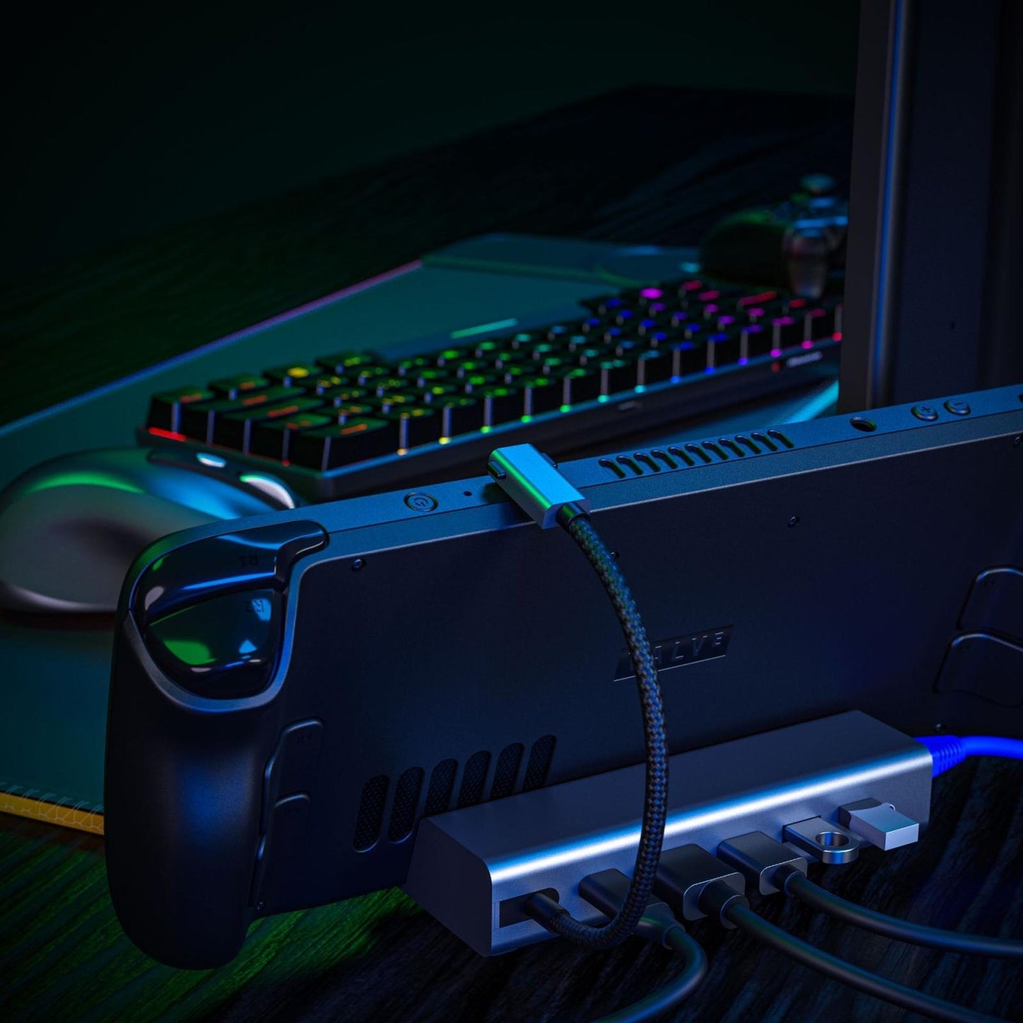 6-In-1 Docking Station For Steam Deck With Hdmi Rj45 Usb 3.0 Usb-C Pd 100W-1969996422308827141