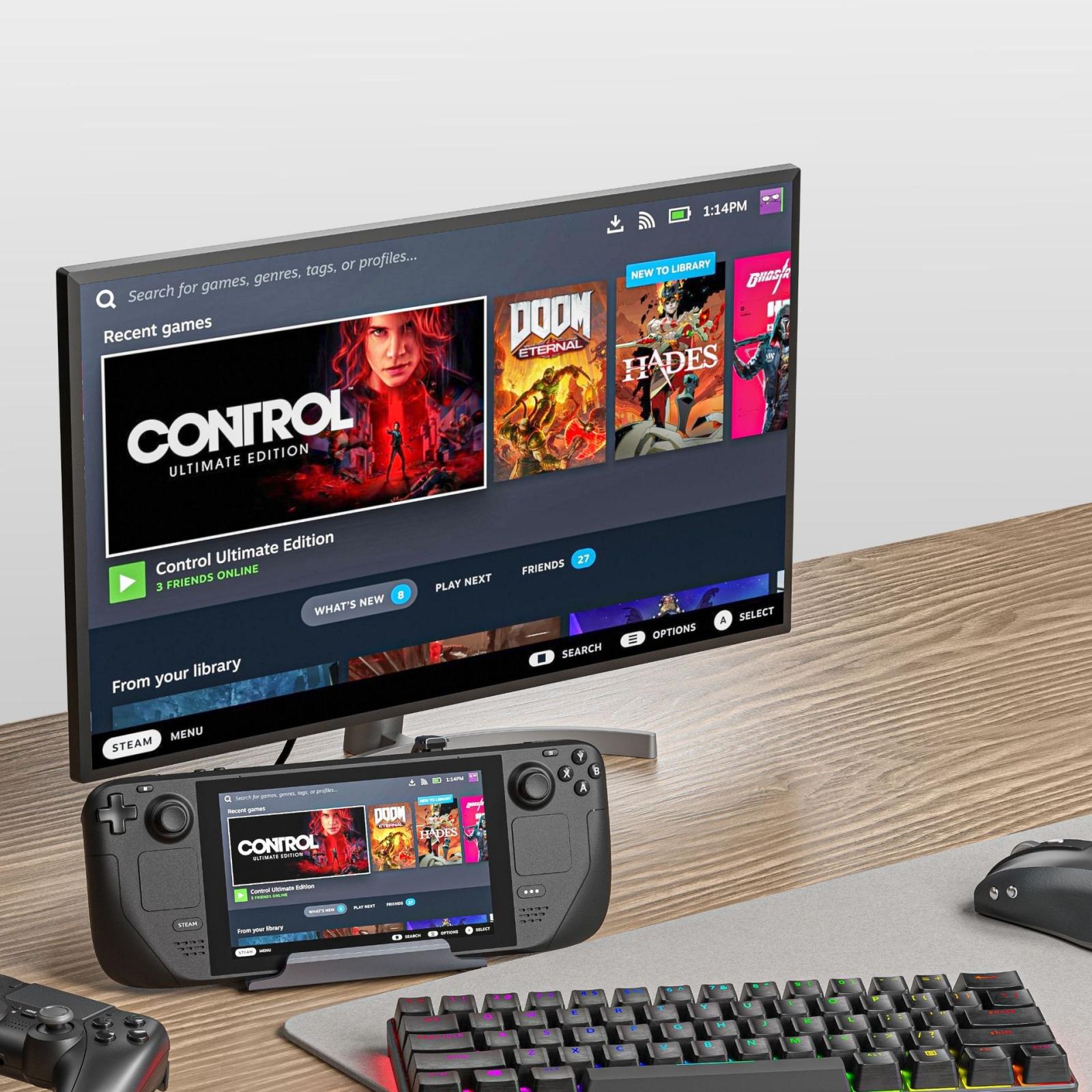 6-In-1 Docking Station For Steam Deck With Hdmi Rj45 Usb 3.0 Usb-C Pd 100W-1969996422308827142