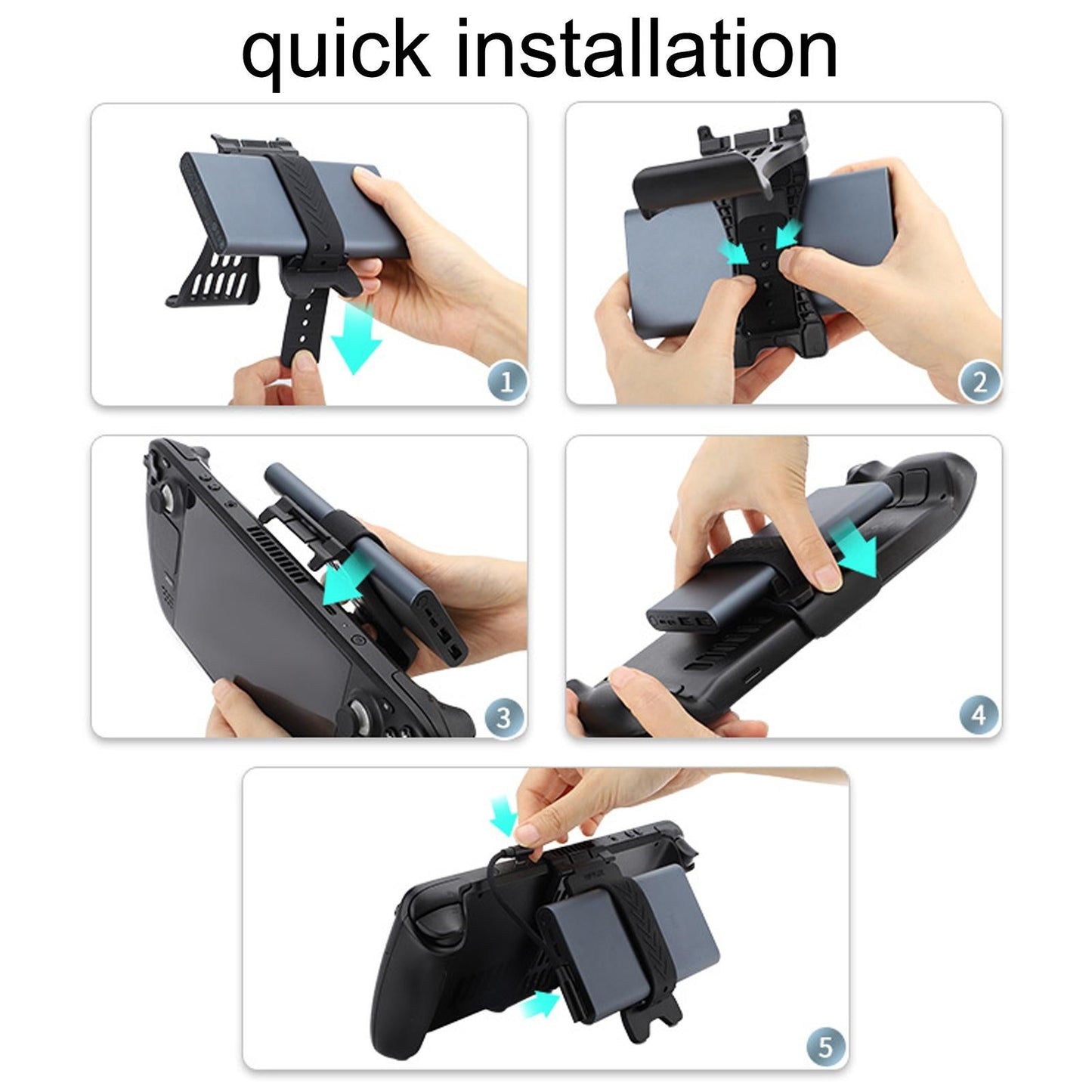 Steam Deck Charging Base For Mobile Power And Desktop Bracket - Black-1915196913112715272