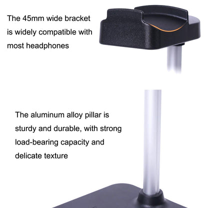 Max Hifylux Headphone Stand With Mobile Phone Holder And Storage Box - Black-1964932205193072645