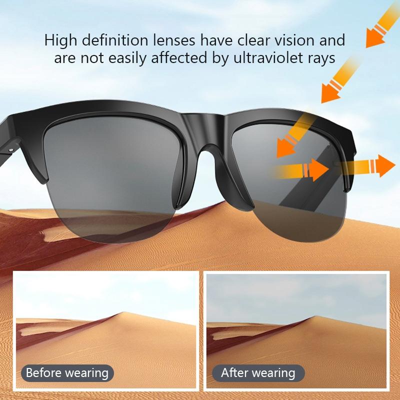 Bluetooth 5.3 Smart Sunglasses With Wireless Headset And Anti-Glare Protection-1915198294963916803