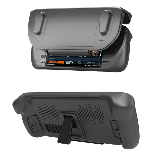 Steam Deck Protective Case & Cover Set With Bracket - Black-1915196946772004865