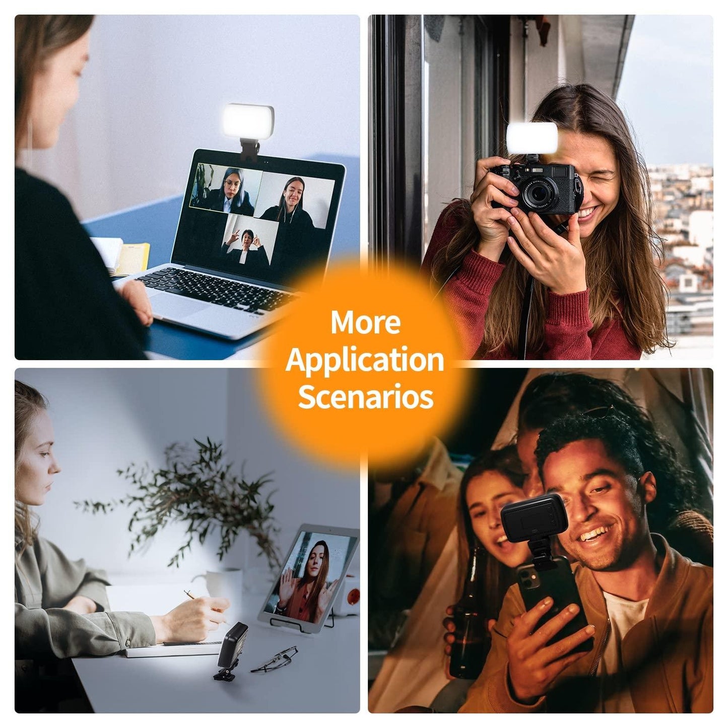 Rechargeable Video Conference Lighting - Three Colour Temperature Dimming-1915198046845669382