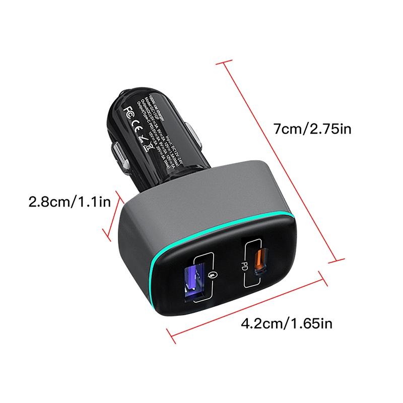 2-In-1 Car Charger - 100W - Compact Design-1915198032194965506