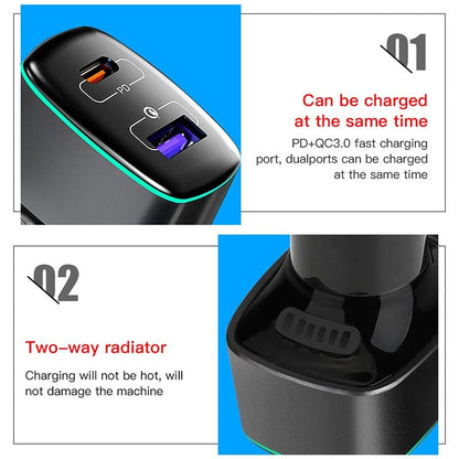 2-In-1 Car Charger - 100W - Compact Design-1915198032194965508