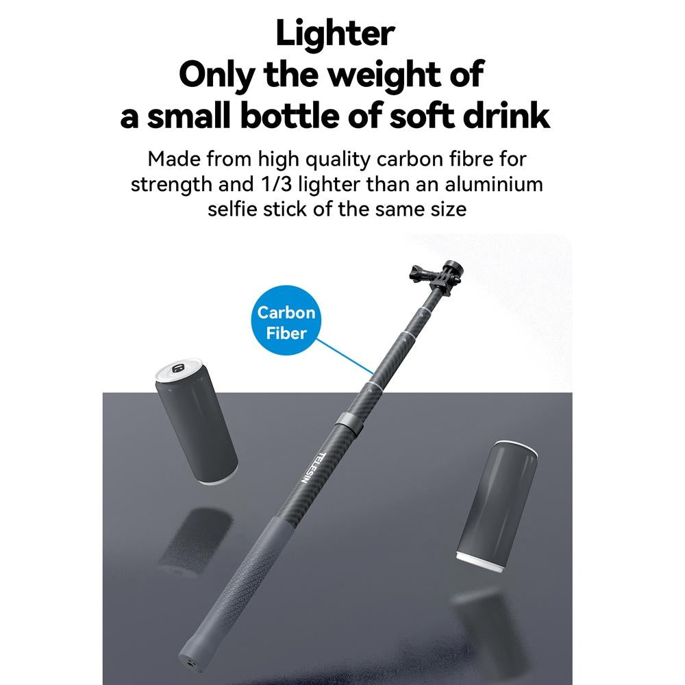 3M Carbon Fiber Selfie Stick Monopod For Action Cameras - 1 / 4 Screw-1915198269802287111