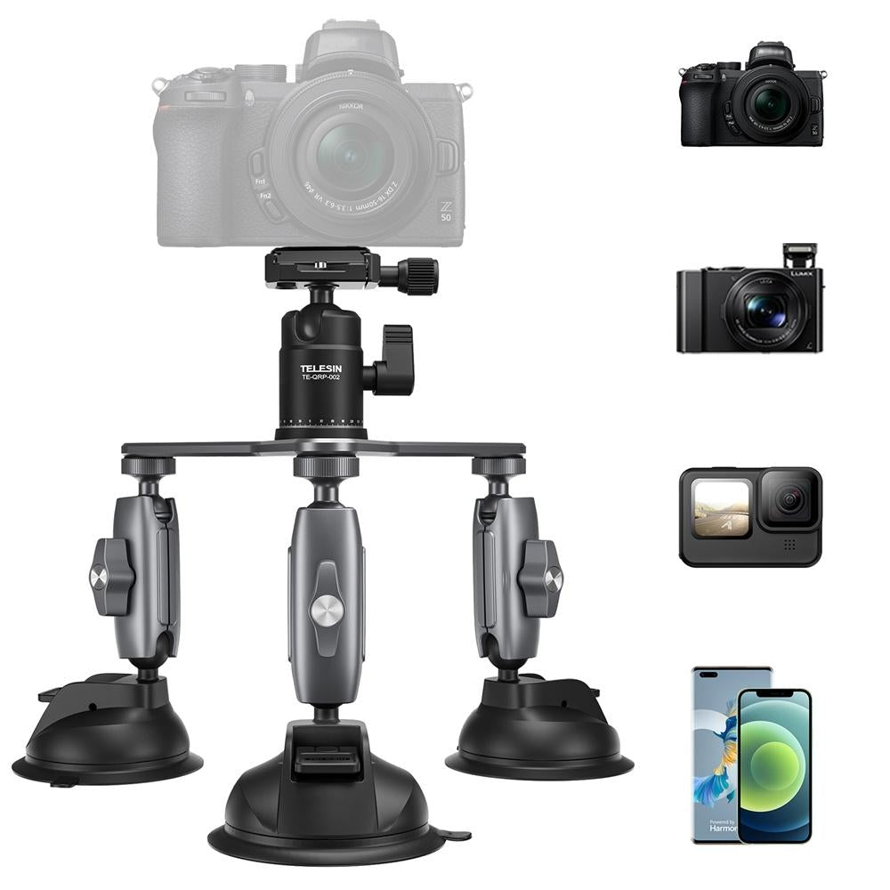 Car Mount For Action Camera With Suction Cup-1915196987205095424