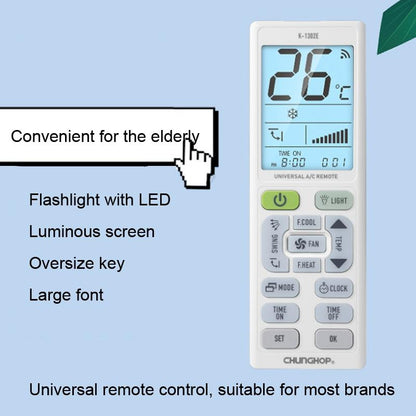 Universal Air Conditioner Remote Control With Large Screen And Night Light-1915197917027766277