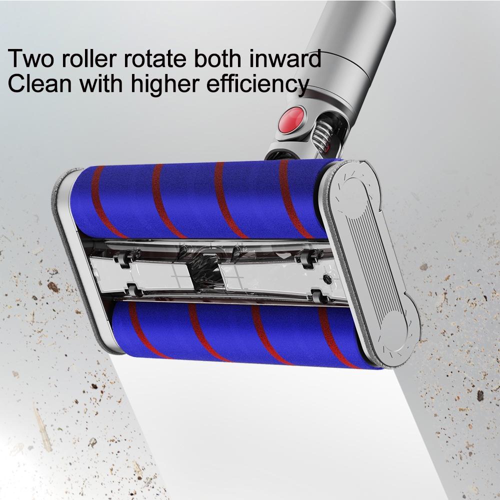 Double Roller Soft Velvet Floor Brush With Led For Dyson Vacs-1915197660483162116