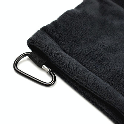 Grey Microfiber Golf Ball Cleaning Towel With Carabiner Hook-1915196845307596803