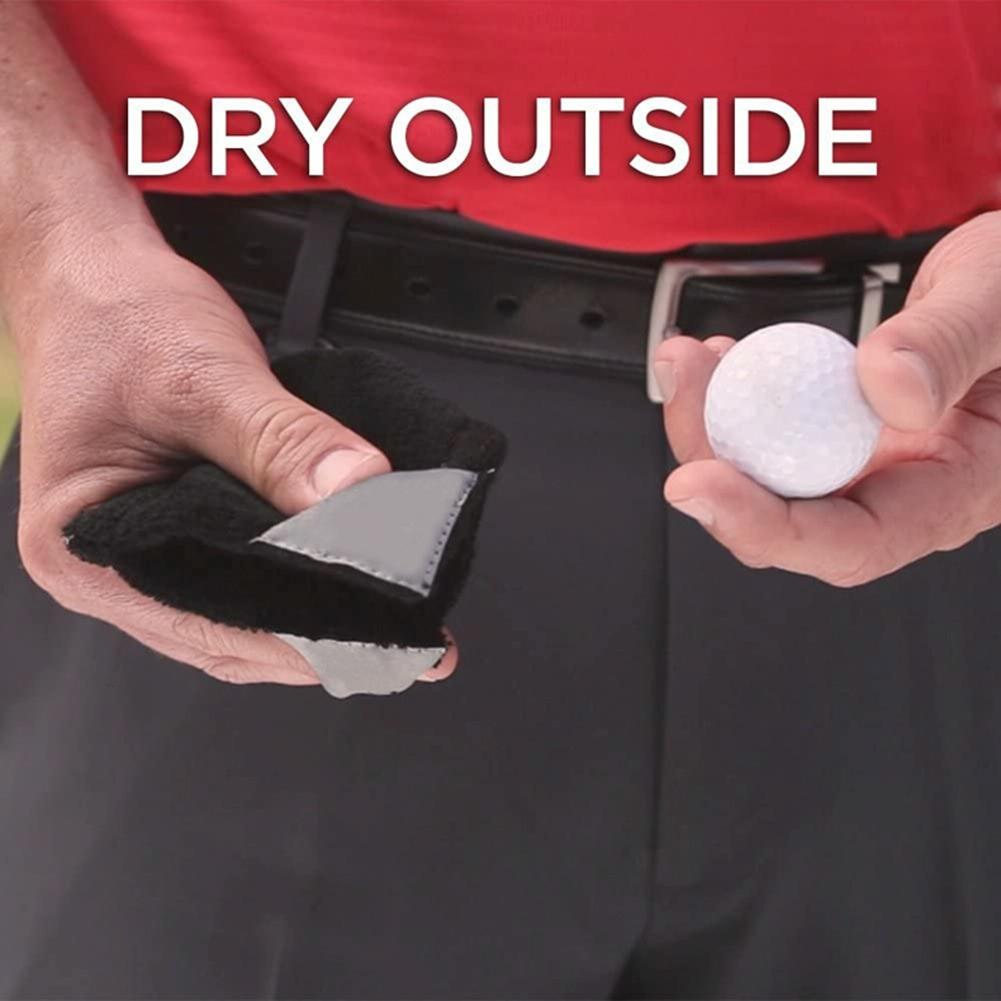 Grey Microfiber Golf Ball Cleaning Towel With Carabiner Hook-1915196845307596804