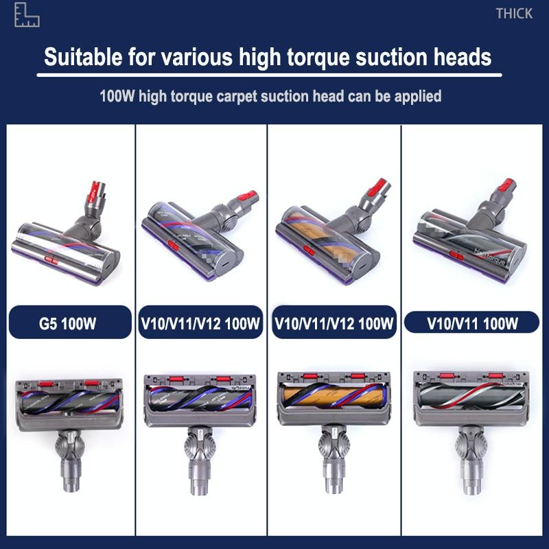 Powerful 100W Suction Head For Dyson V10 / V11 With V-Ball Wheels-1969996470123892740